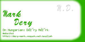 mark dery business card